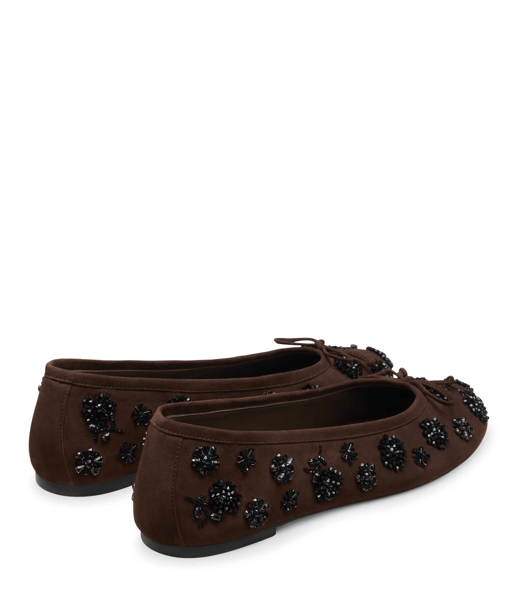  Stuart Weitzman Prima Bow Ballet - Woman  Walnut/black 36 