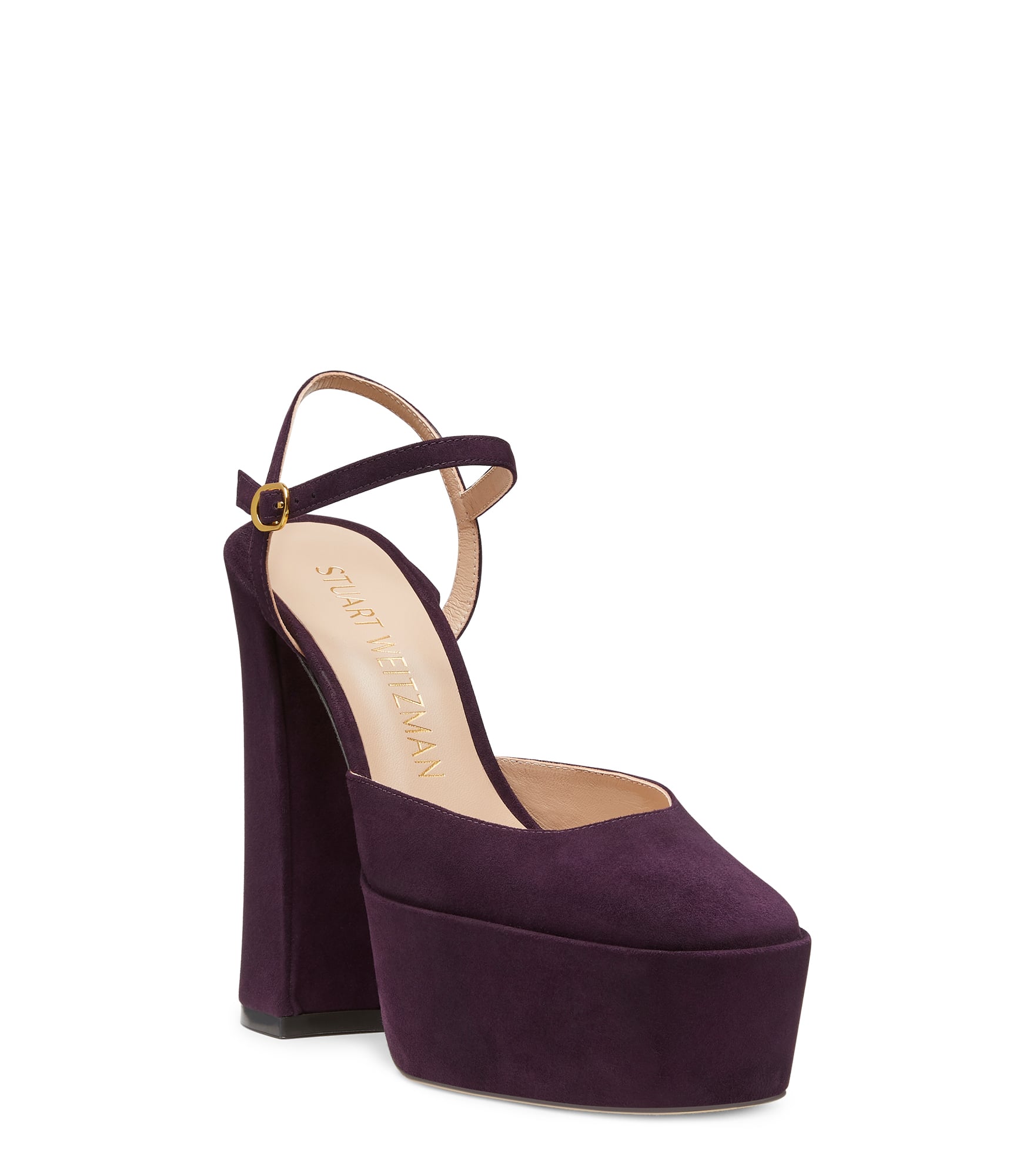  Stuart Weitzman Skyhigh 145 Platform Pump - Woman  Aubergine 39.5 