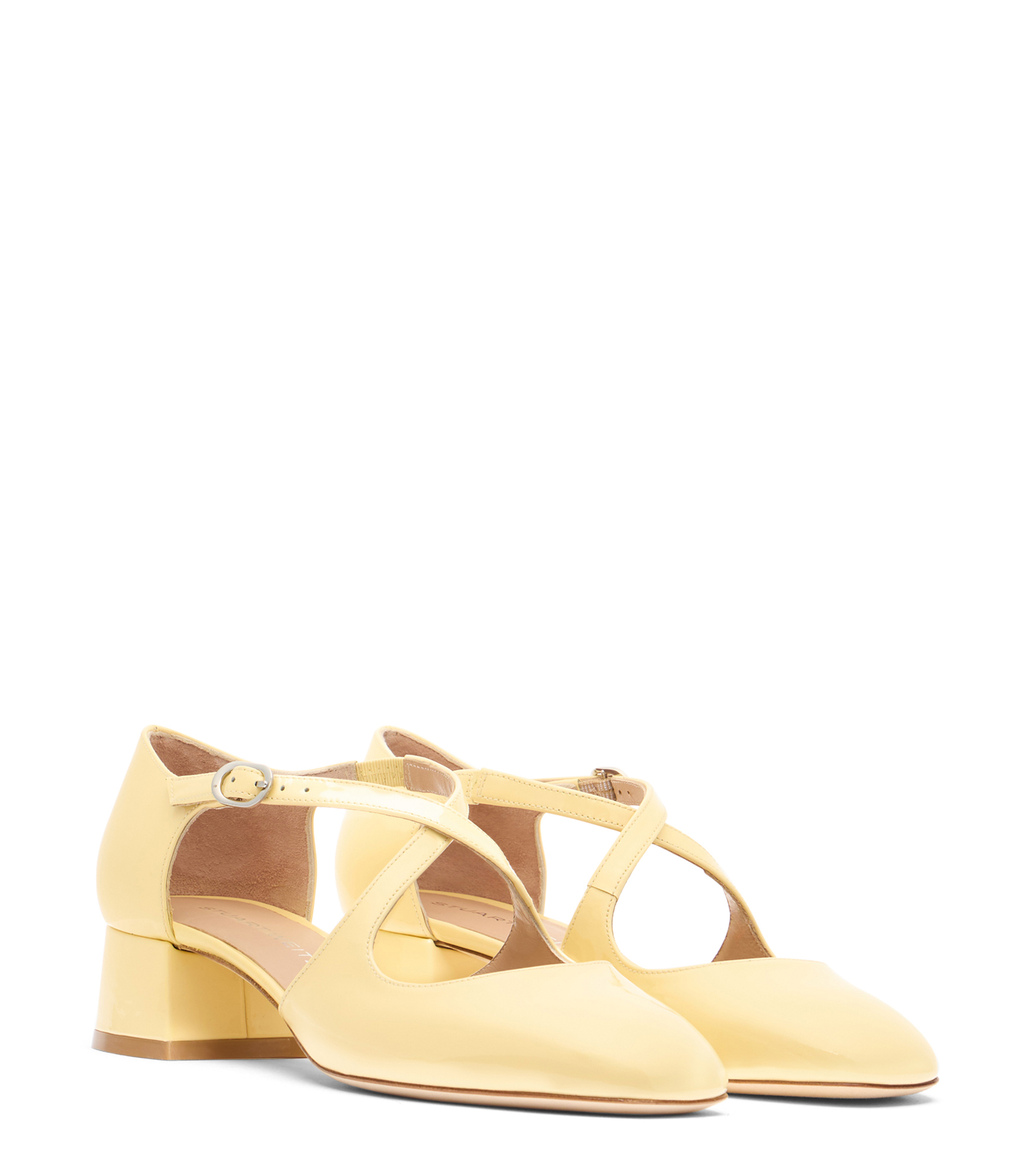  Stuart Weitzman Clem 35 - Woman Pumps And Slingback Lemon Chiffon 40 