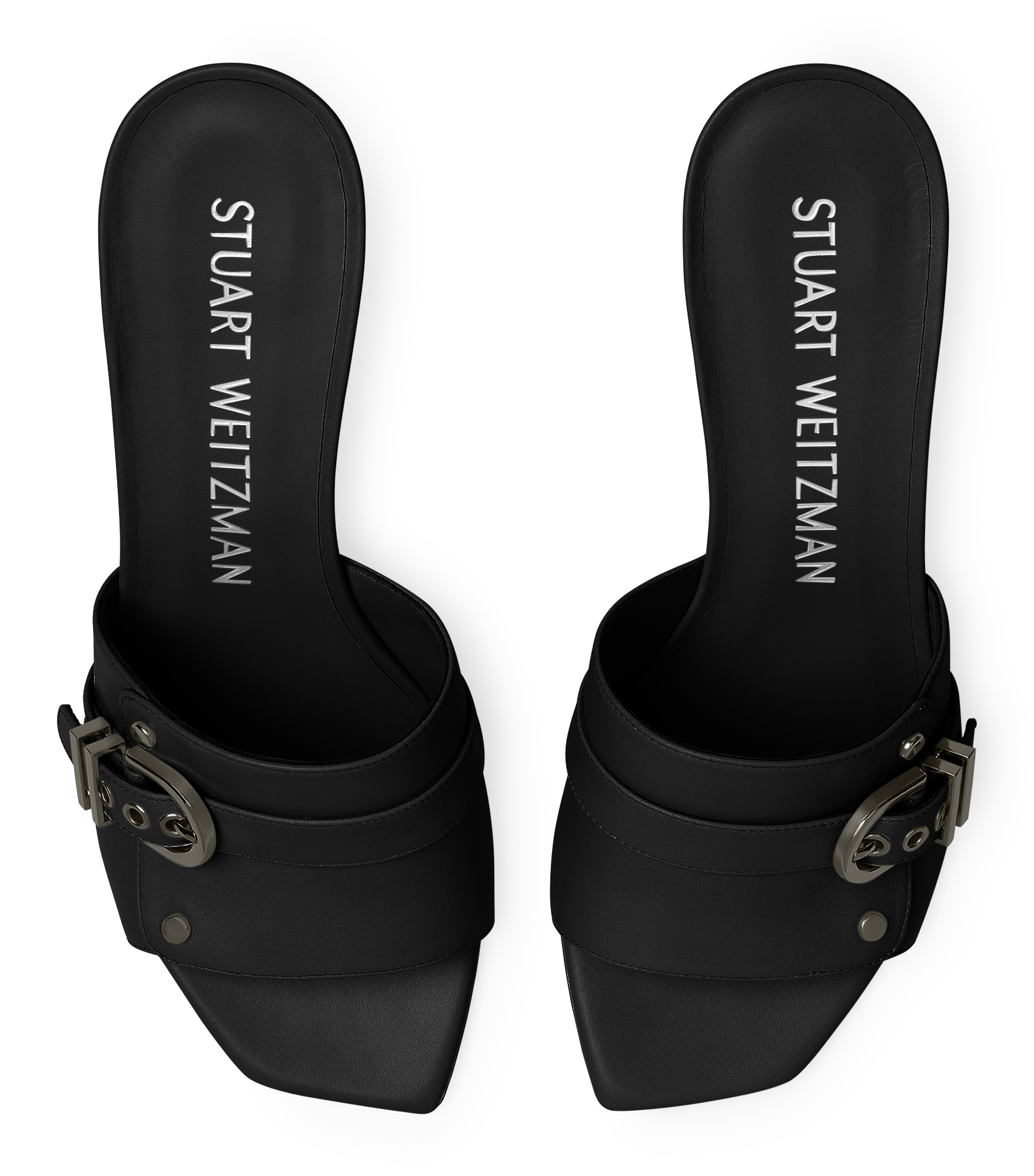  Stuart Weitzman Maverick 75 Slide - Woman Sandals And Wedges Black 37.5 