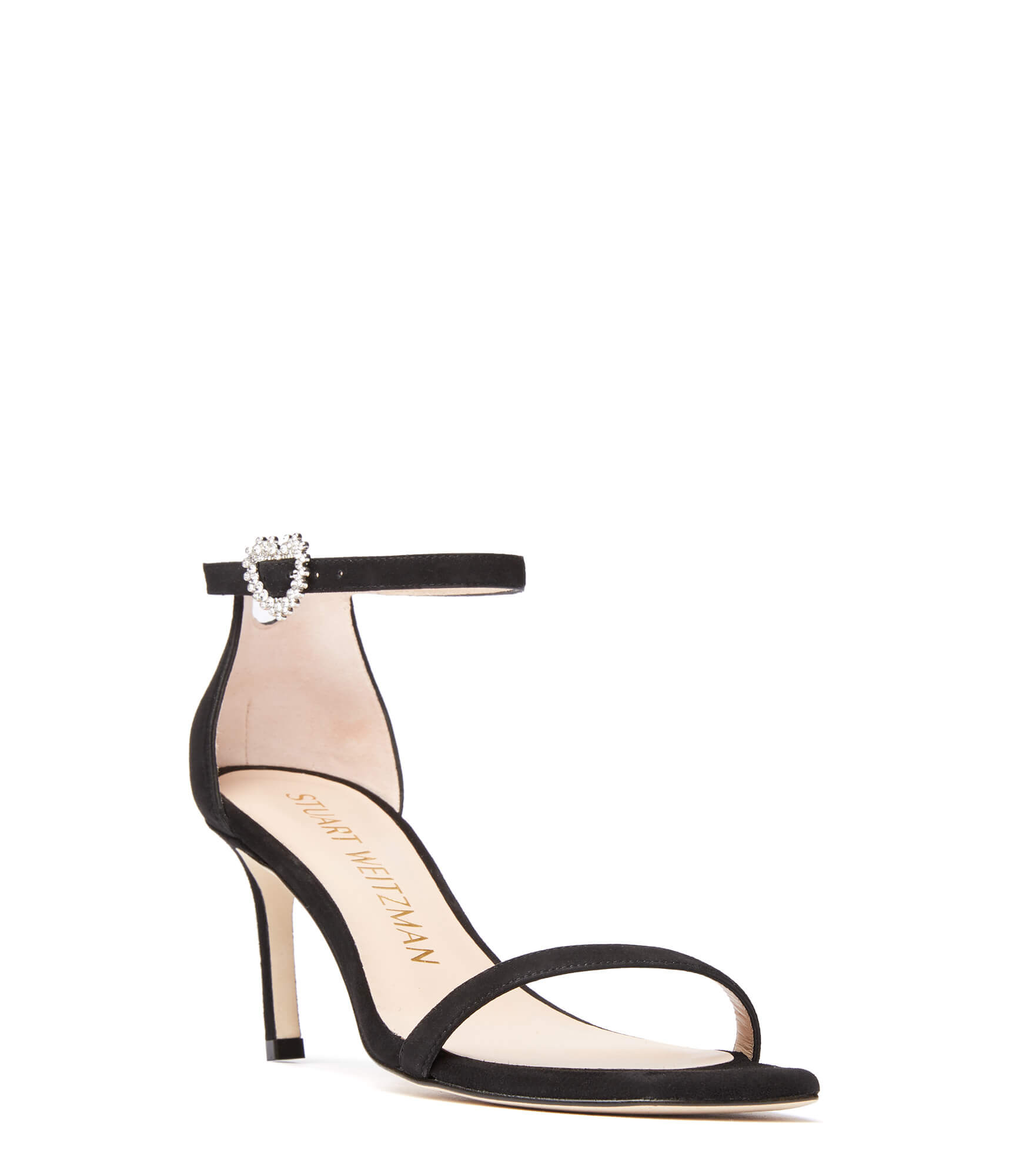 Women's Sandals in BLACK | AMELINA 75 HEART | Stuart Weitzman