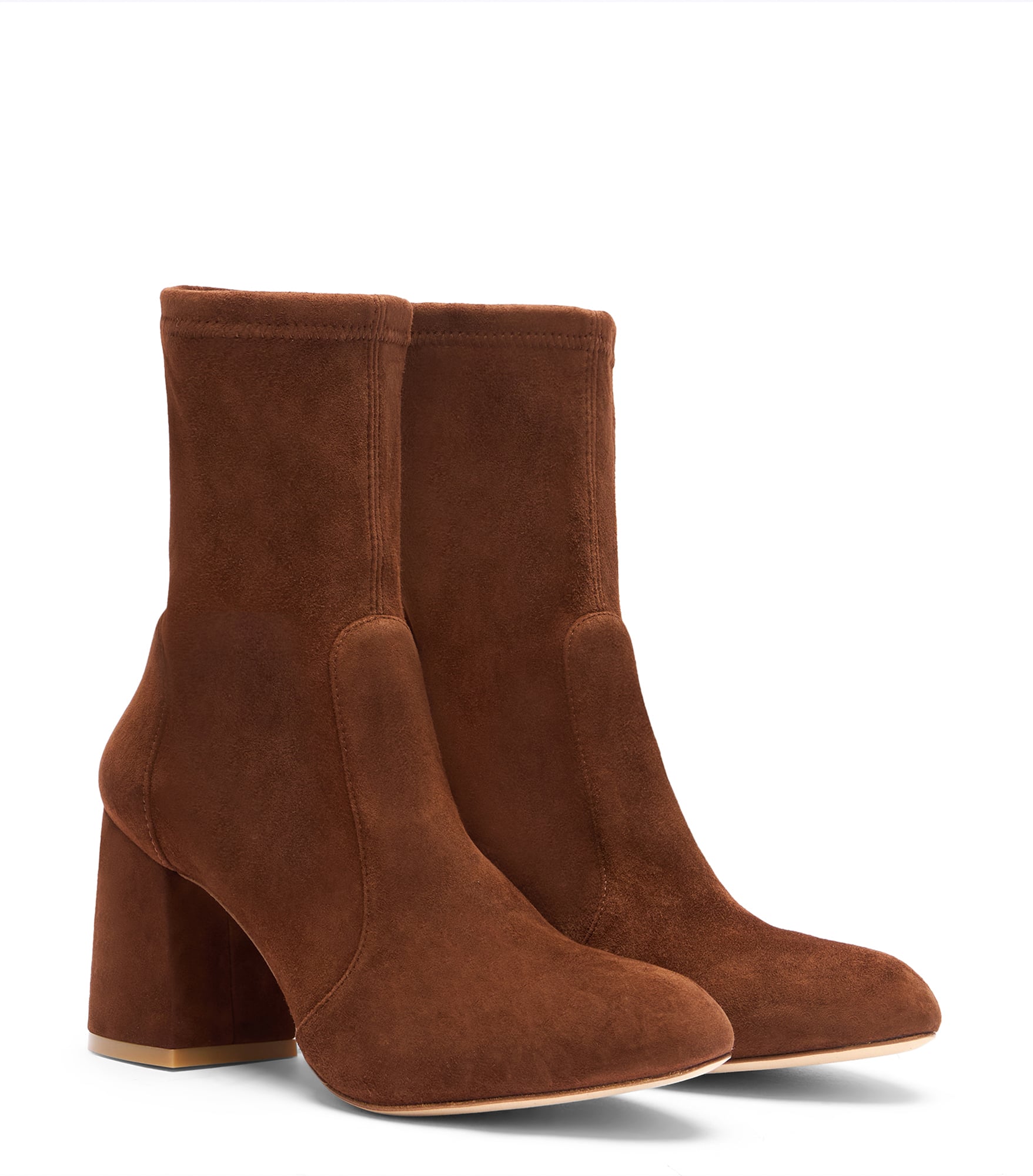  Stuart Weitzman Flareblock 85 Stretch Bootie - Mujer  Deep Coffee 35.5 