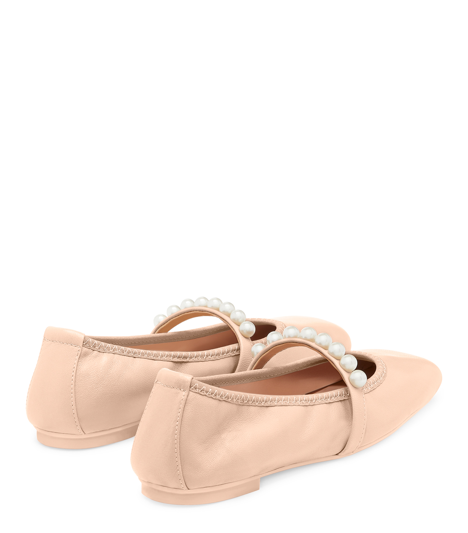  Stuart Weitzman Goldie Ballet Flat - Woman  Poudre 38.5 