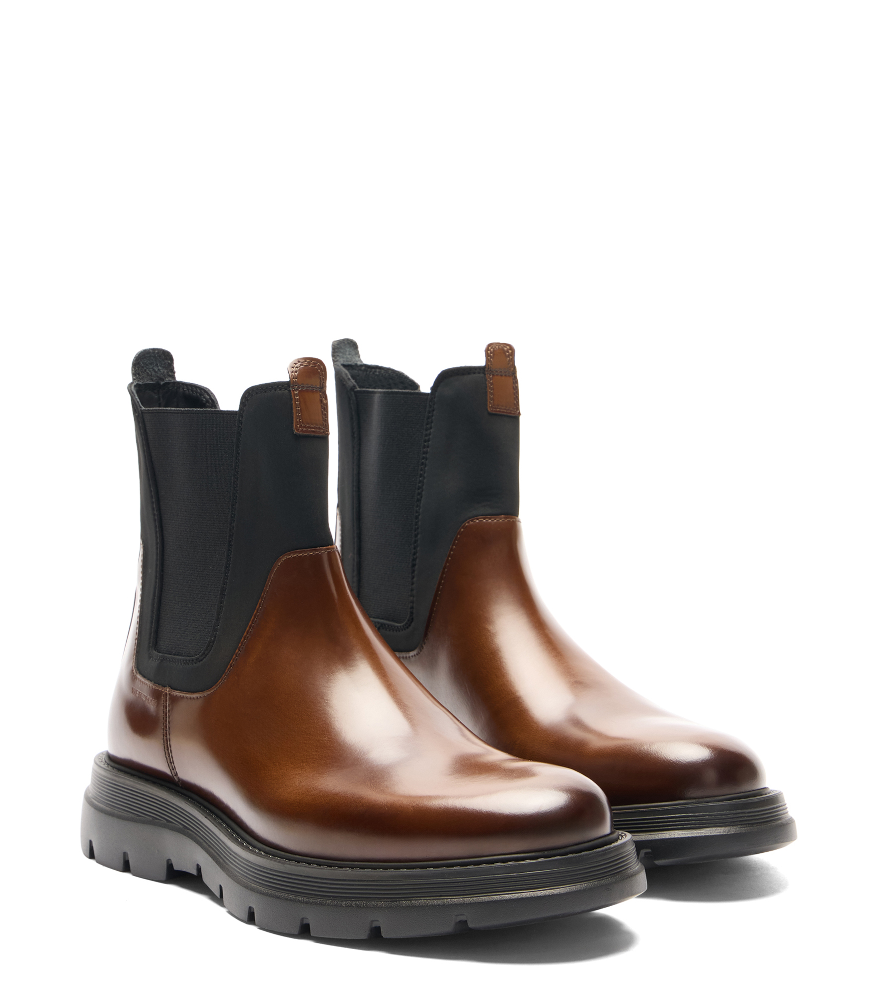  Stuart Weitzman Arden - Man Booties Tan/black 42.5 