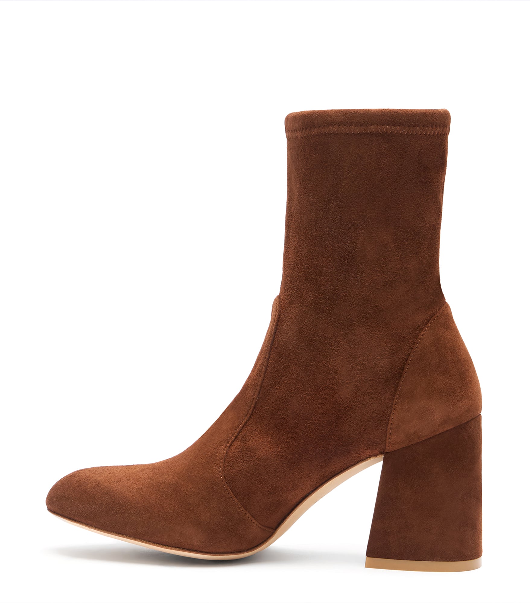  Stuart Weitzman Flareblock 85 Stretch Bootie - Mujer  Deep Coffee 35.5 