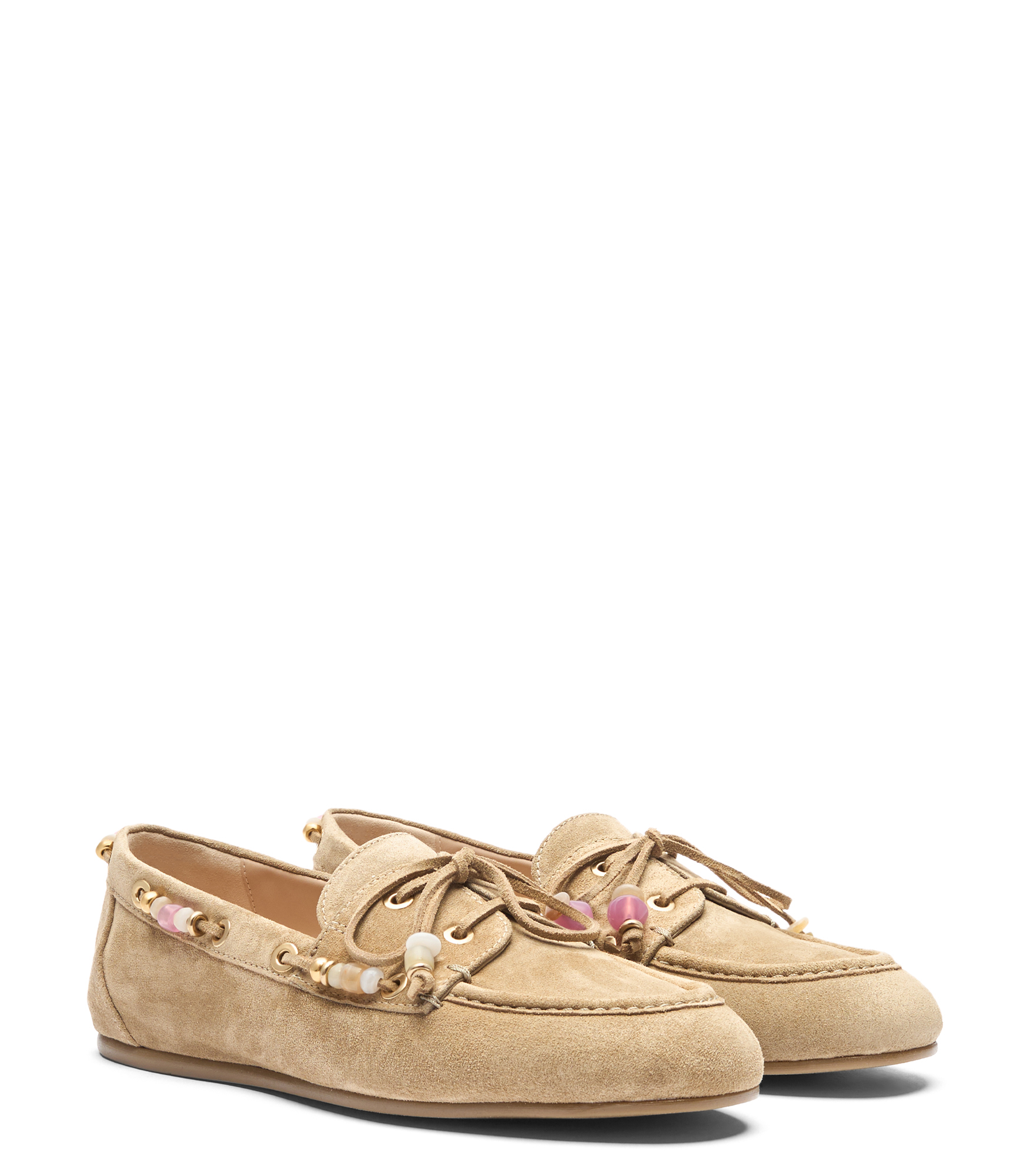  Stuart Weitzman Majorca Tinsley Moccsin - Frau Loafer Und Flache Schuhe Golden Olive 38 