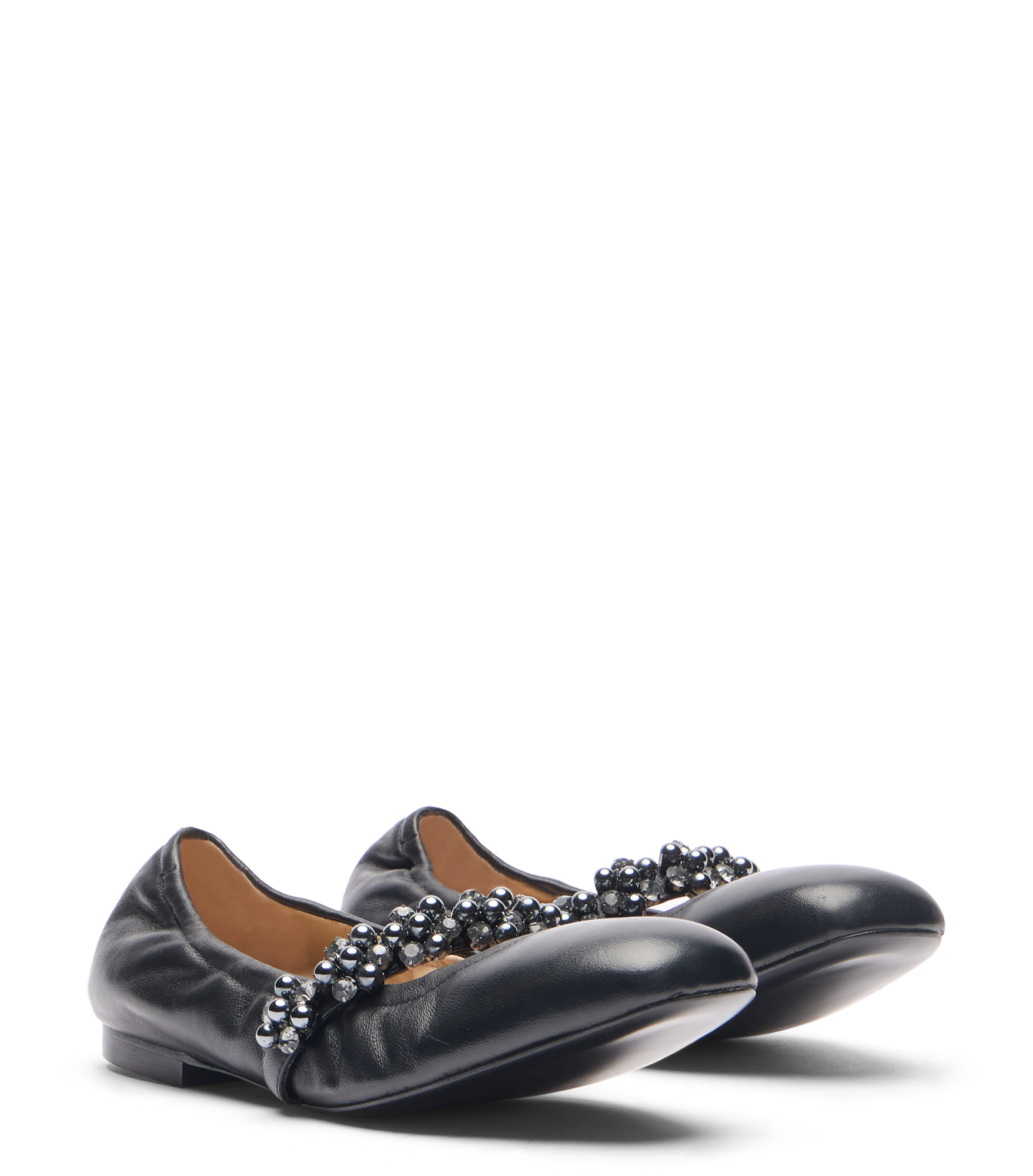  Stuart Weitzman Poppy Ballet Flat - Woman  Black/graphite/black 37.5 