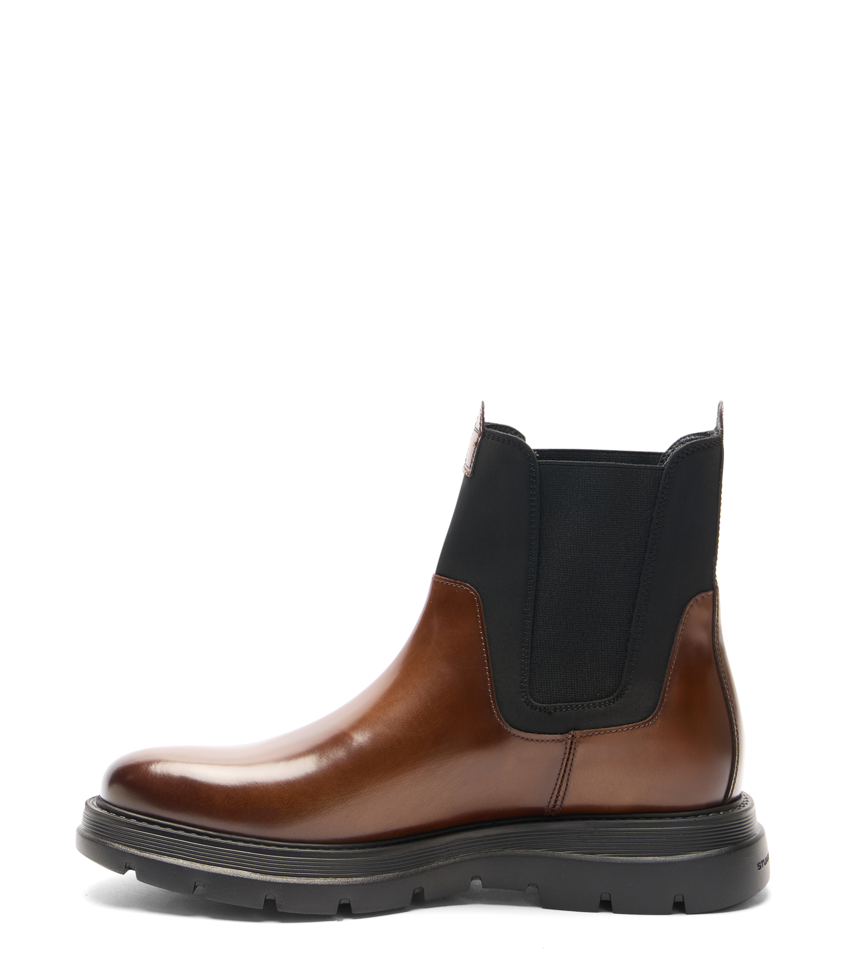  Stuart Weitzman Arden - Man Booties Tan/black 42.5 