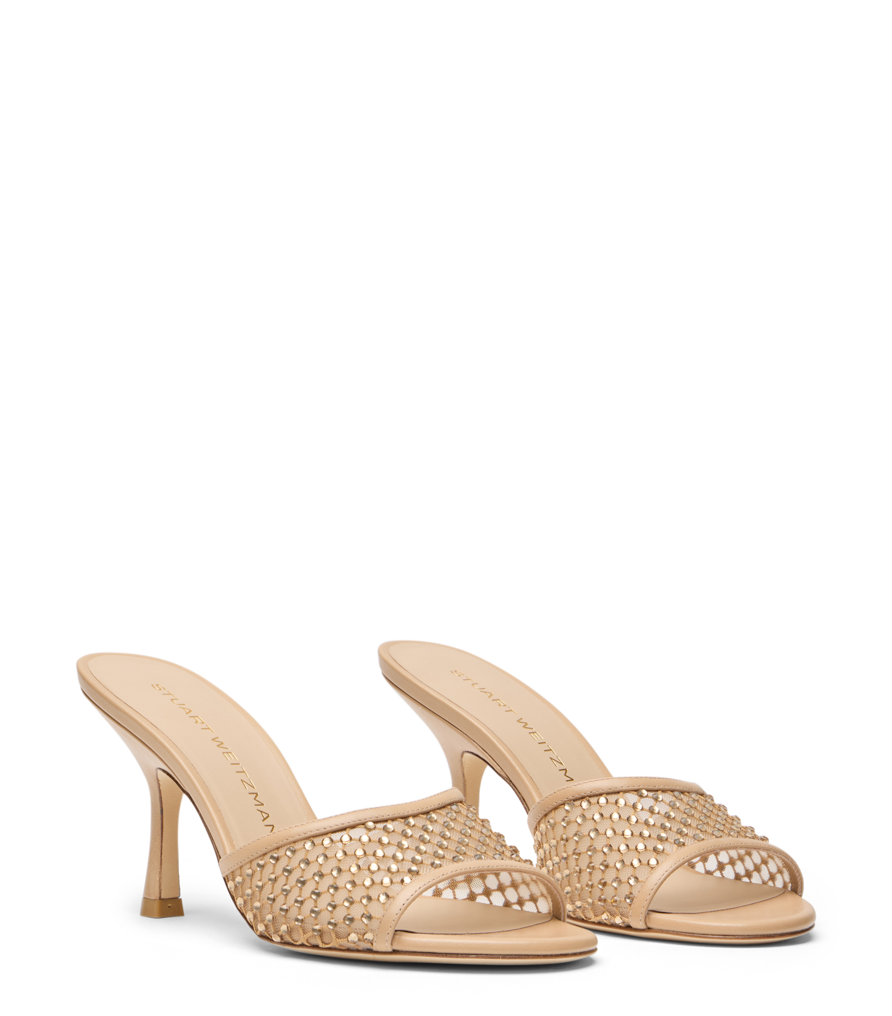  Stuart Weitzman Bareitall Shine Sandal 85 - Frau Sandalen Adobe 36 