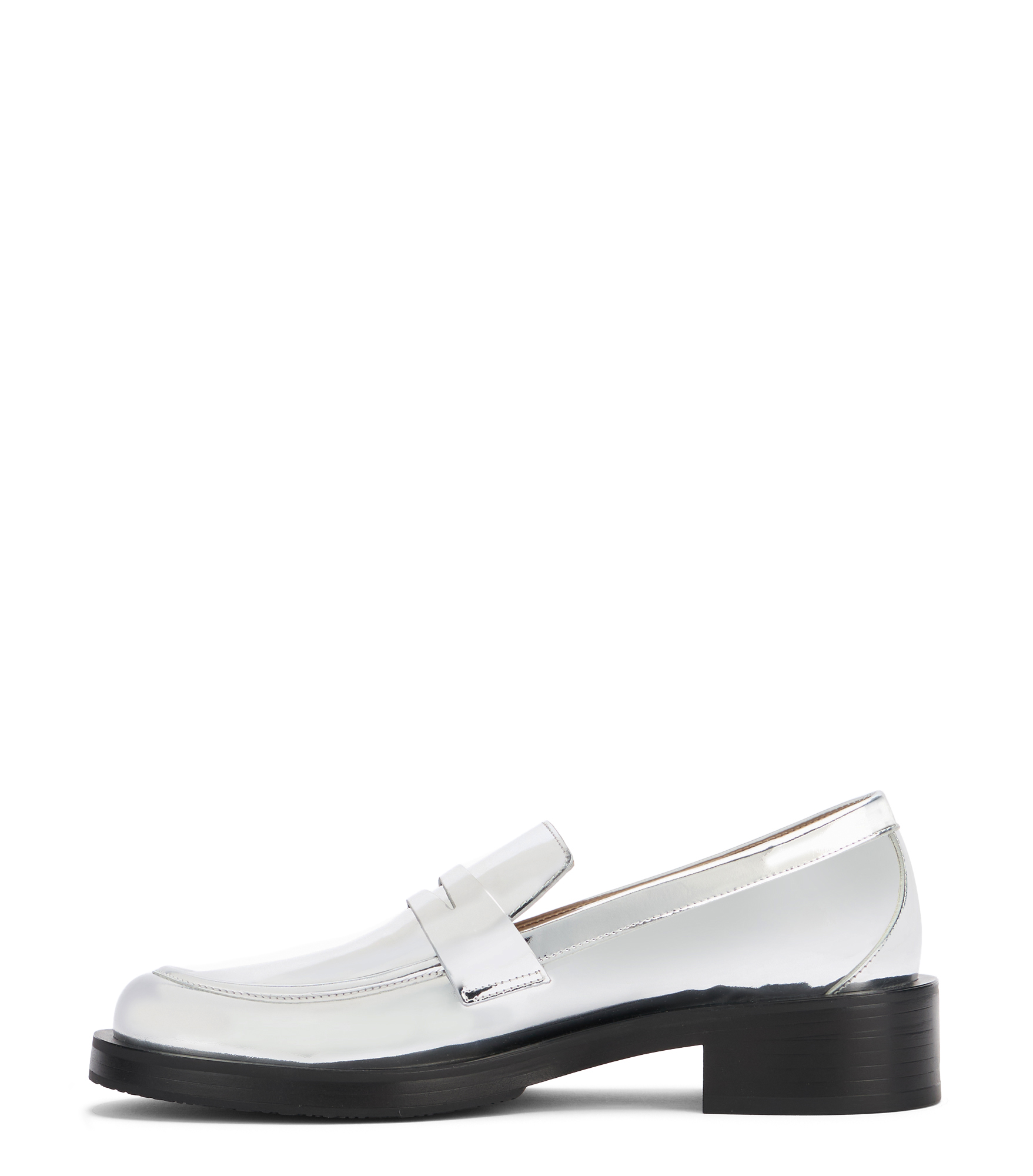  Stuart Weitzman Palmer Bold Loafer - Mujer  Plata 40 