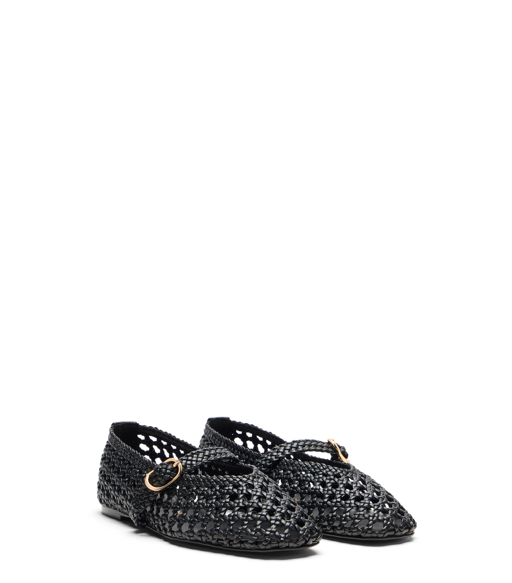  Stuart Weitzman Prima Woven Mary Jane - Frau Loafer Und Flache Schuhe Black 36.5 