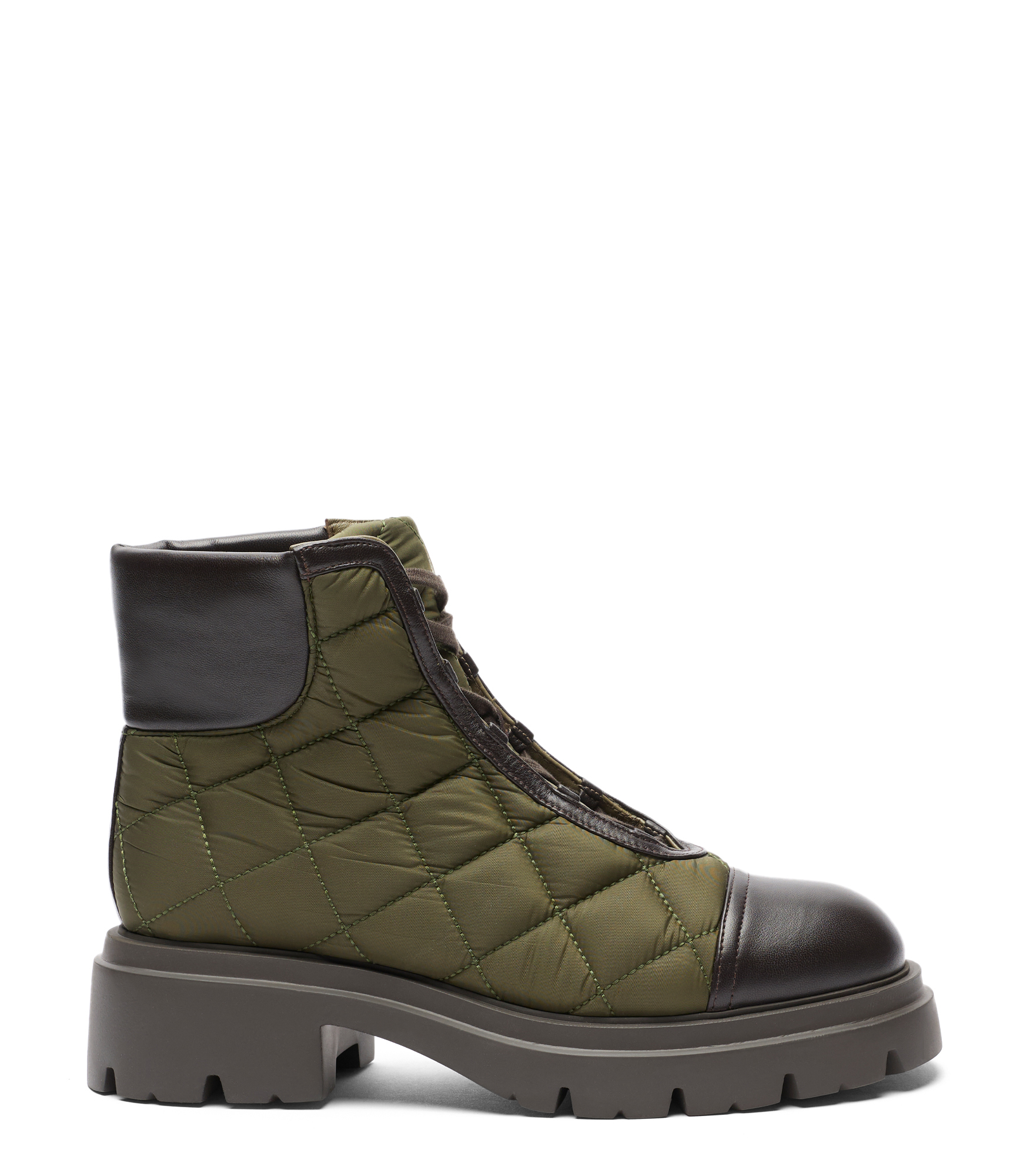 Hudson Quilted Hiker Bootie - Donna Stivali E Stivaletti Olive/ebony 38