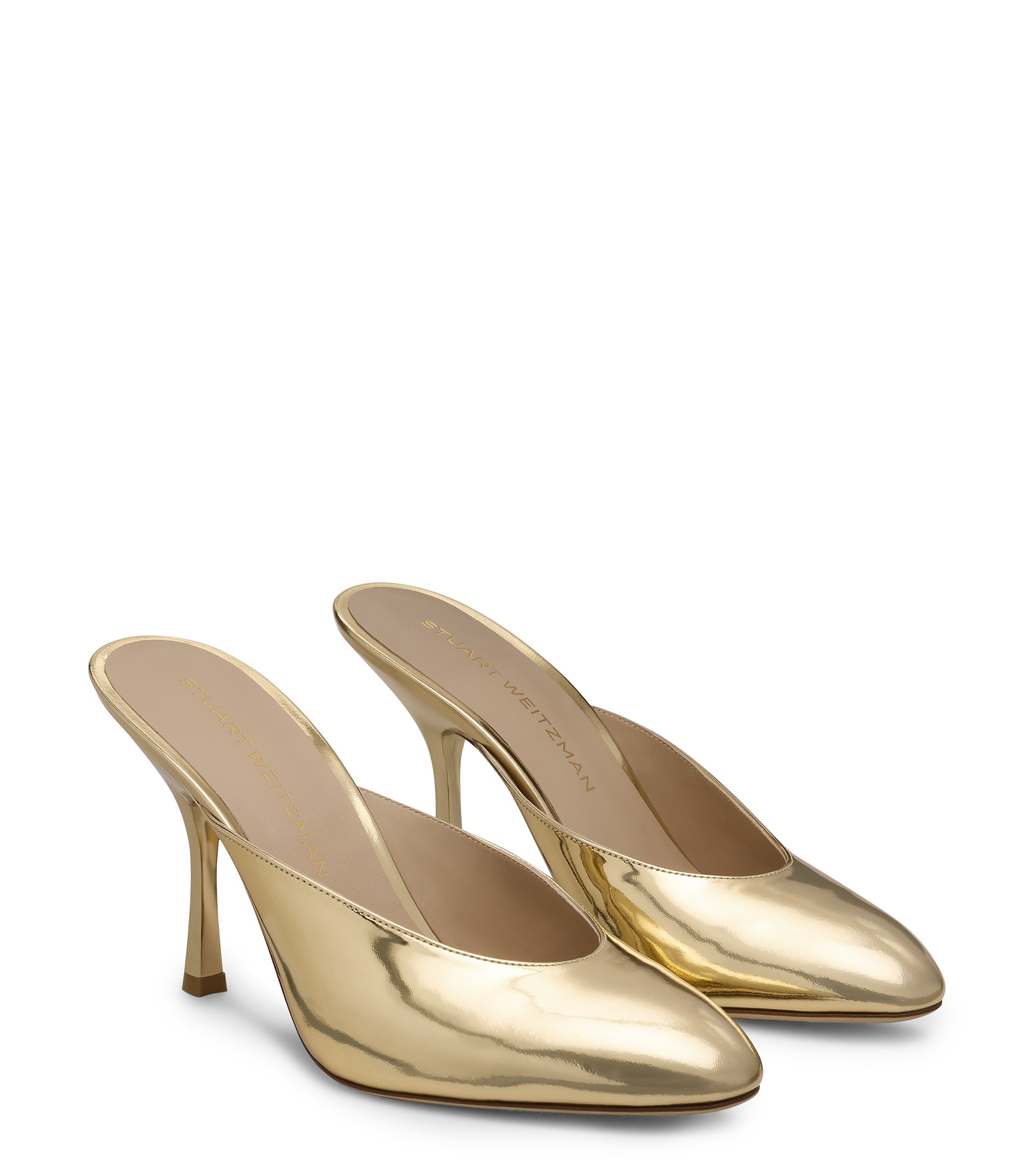 Stuart Weitzman Madison Mule 85 - Frau Sandalen Platino 37.5 