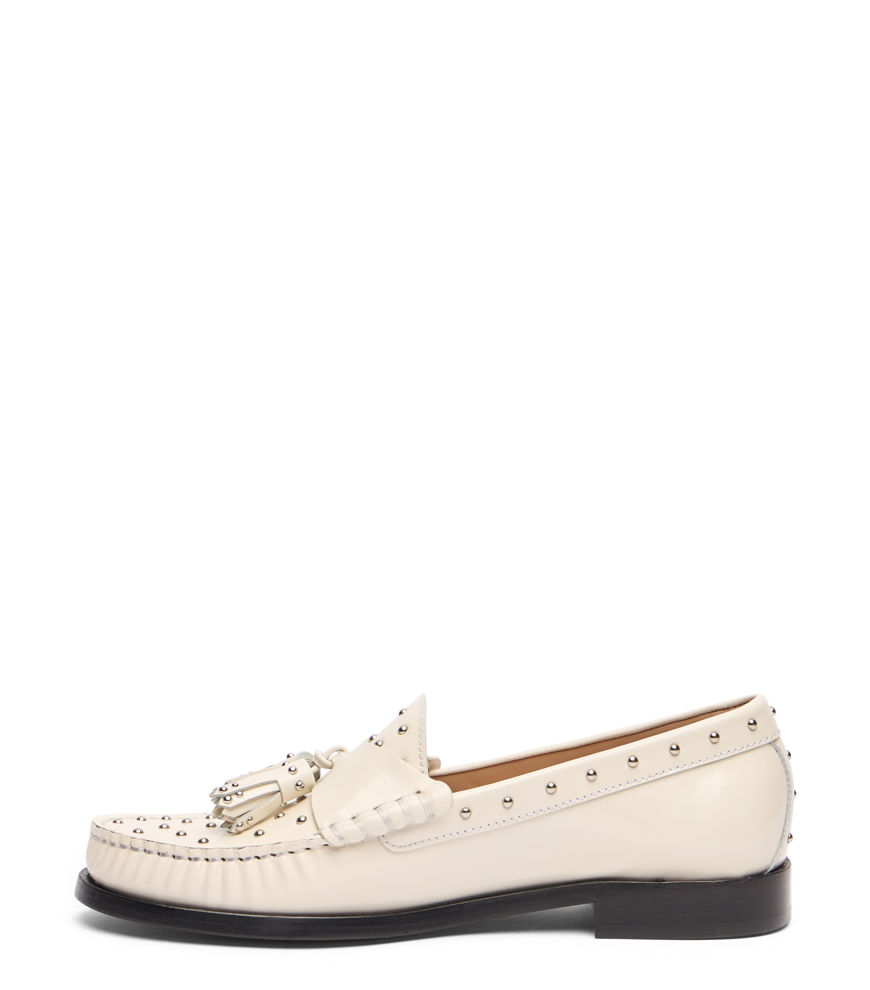  Stuart Weitzman Lottie Sostud Tassel Loafer - Woman  Cream. 37.5 