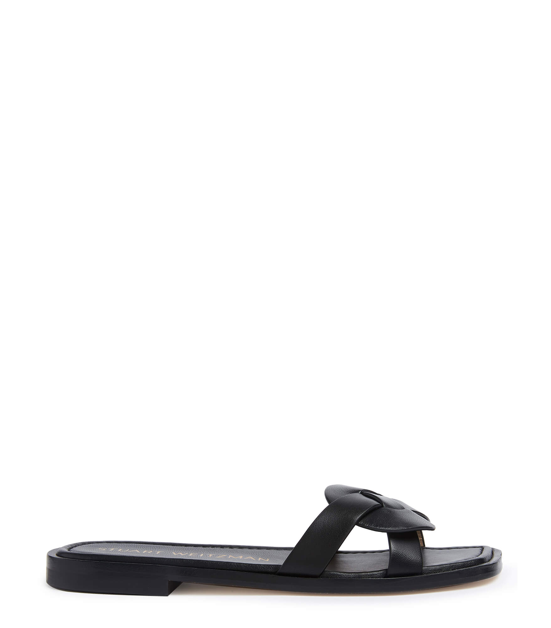 stuart weitzman sierra woven leather flat sandals