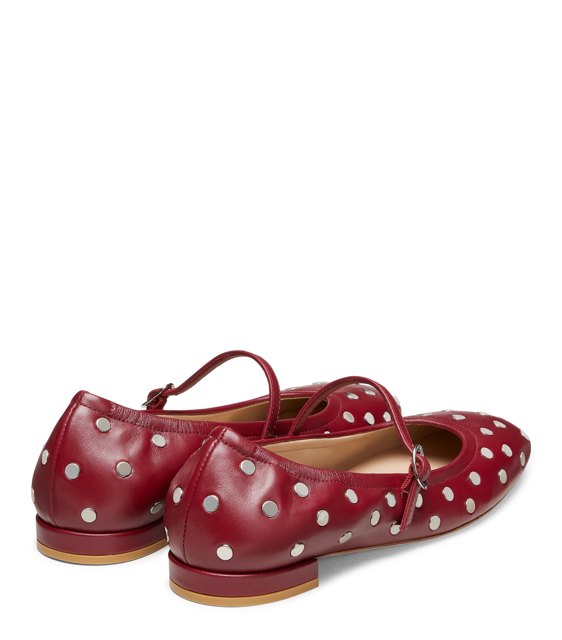  Stuart Weitzman Claris Stud Ballet Flat - Frau  Rioja 37.5 