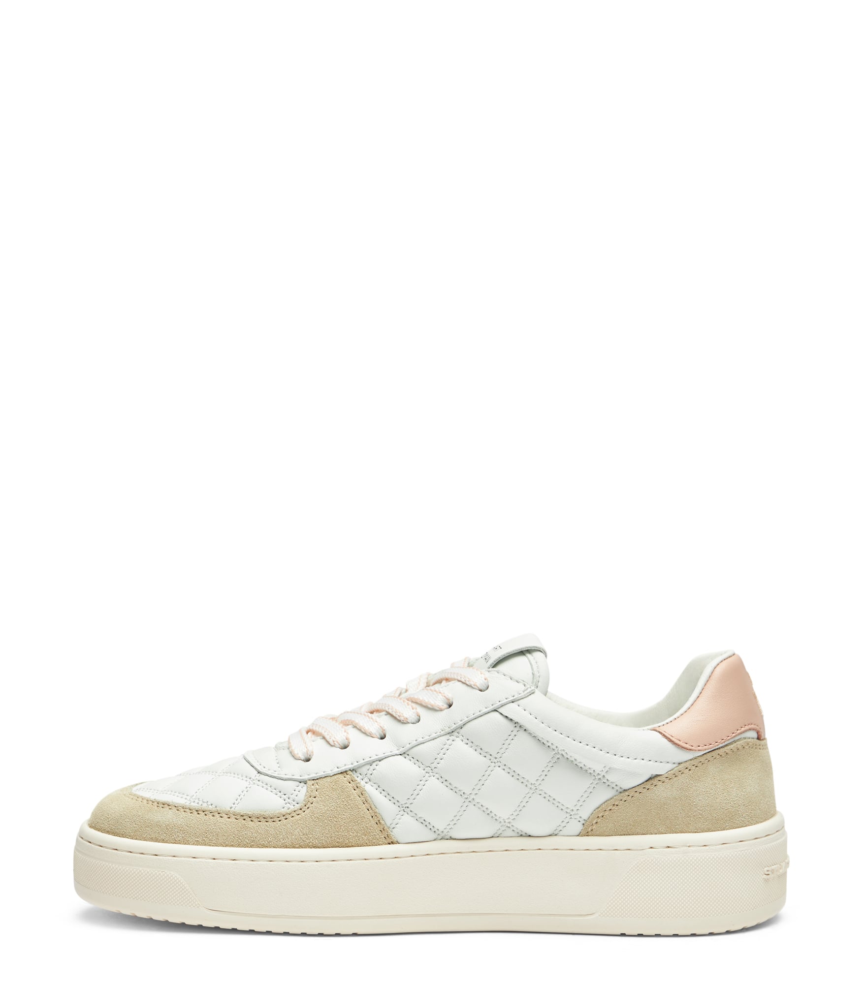  Stuart Weitzman Sw Courtside Sleek Sneaker - Woman  Light Beige/white/nude 41 