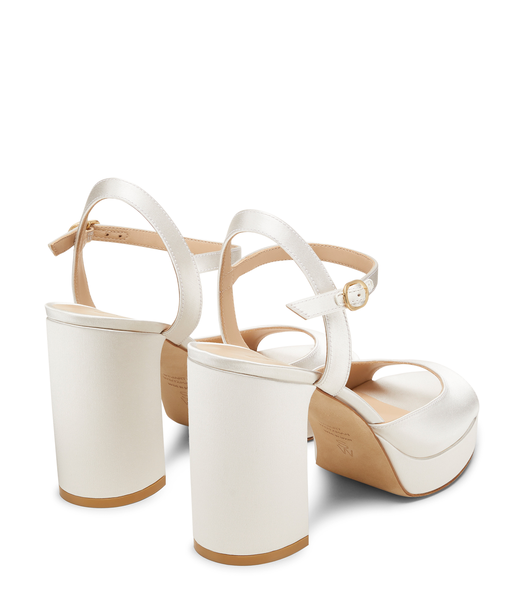  Stuart Weitzman Dayna Ii Platform - Frau Sandalen Cream 41 