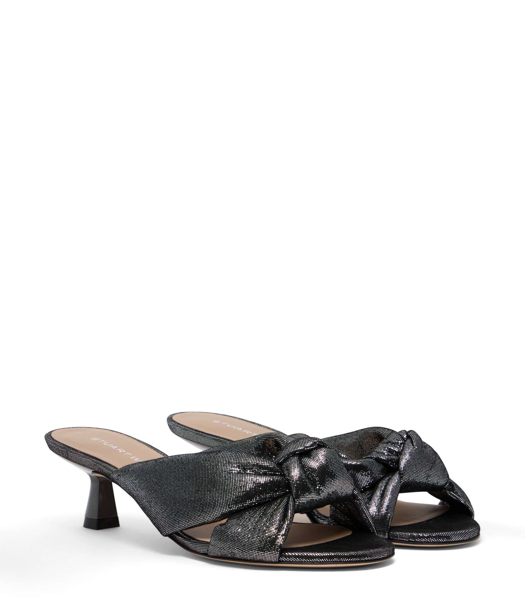  Stuart Weitzman Soplaya Slide 50 - Frau Sandalen Silver 37.5 