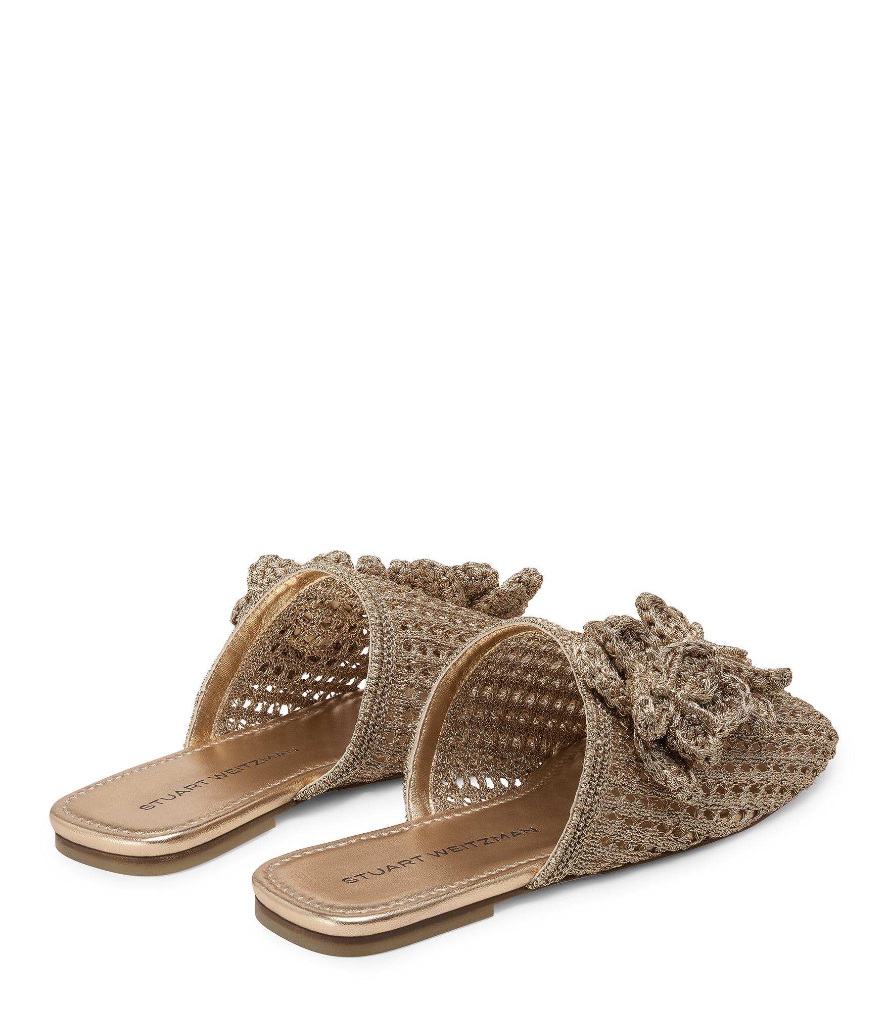 Stuart Weitzman Lotus Mule - Woman Sandals Light Gold 36.5 