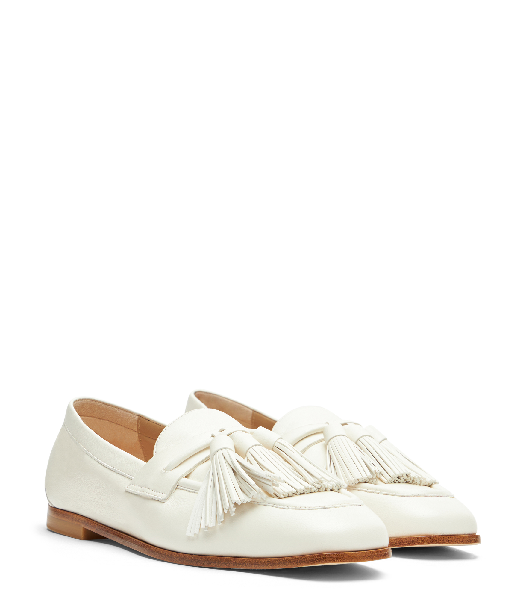  Stuart Weitzman Lindi Tassel Loafer - Woman  Cream 36 