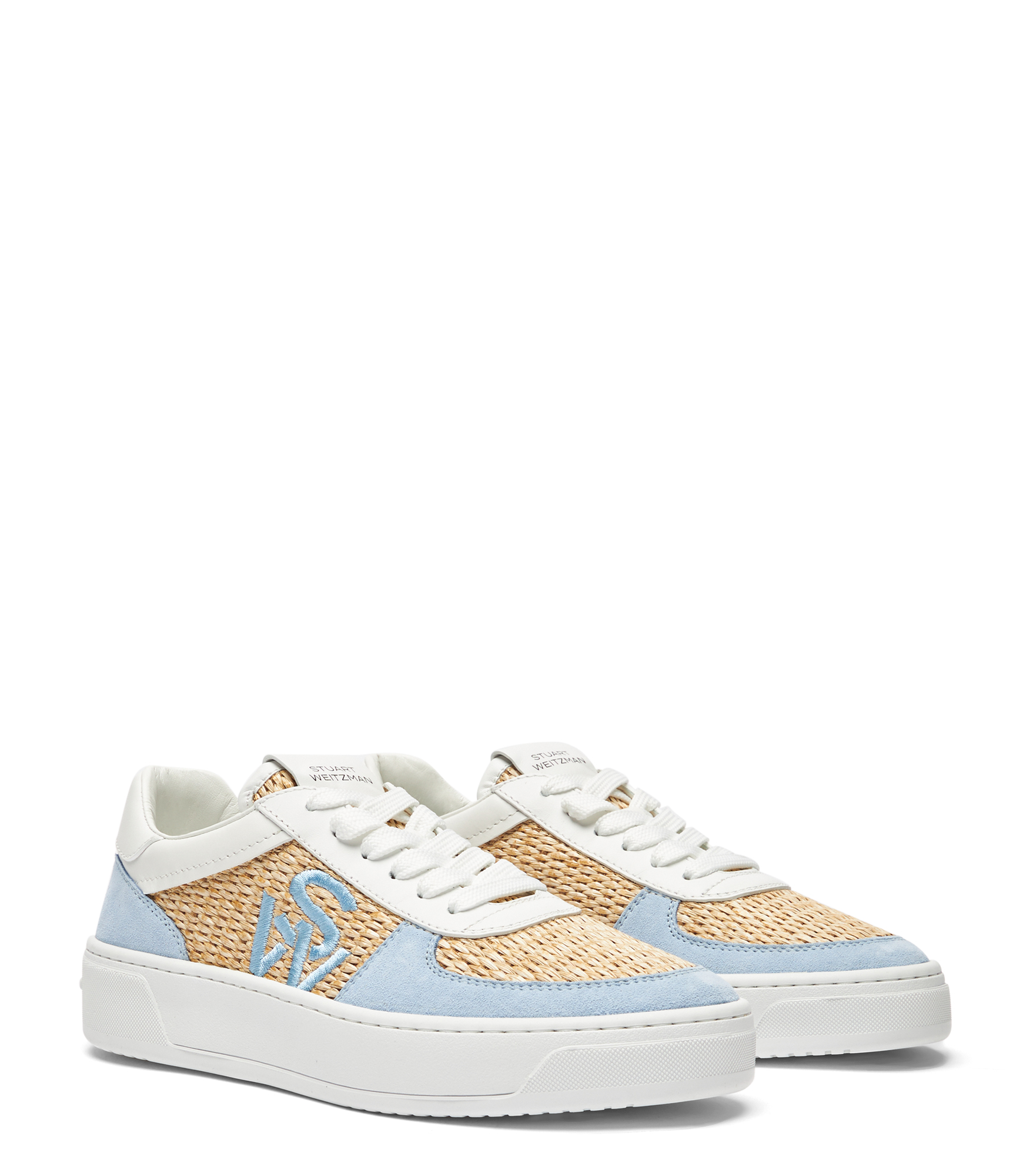  Stuart Weitzman Sw Courtside Logo Sneaker - Frau  Himmelblau 36 